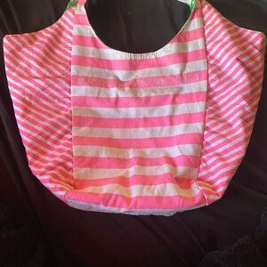 Victoria's Secret Pink Striped Tote Bag